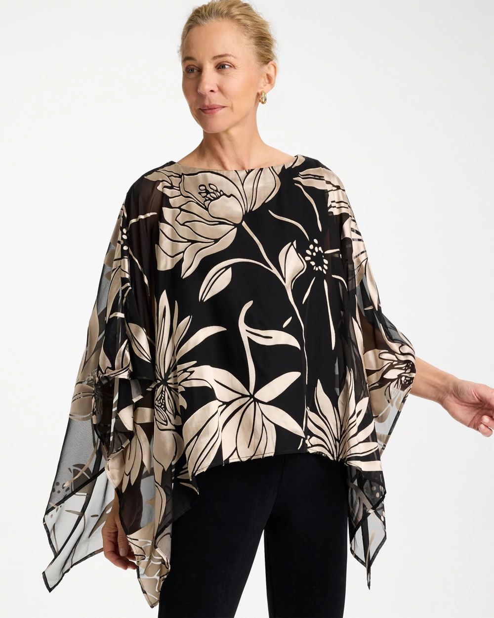 Travelers™ Burnout Floral Chiffon Top | Chico's